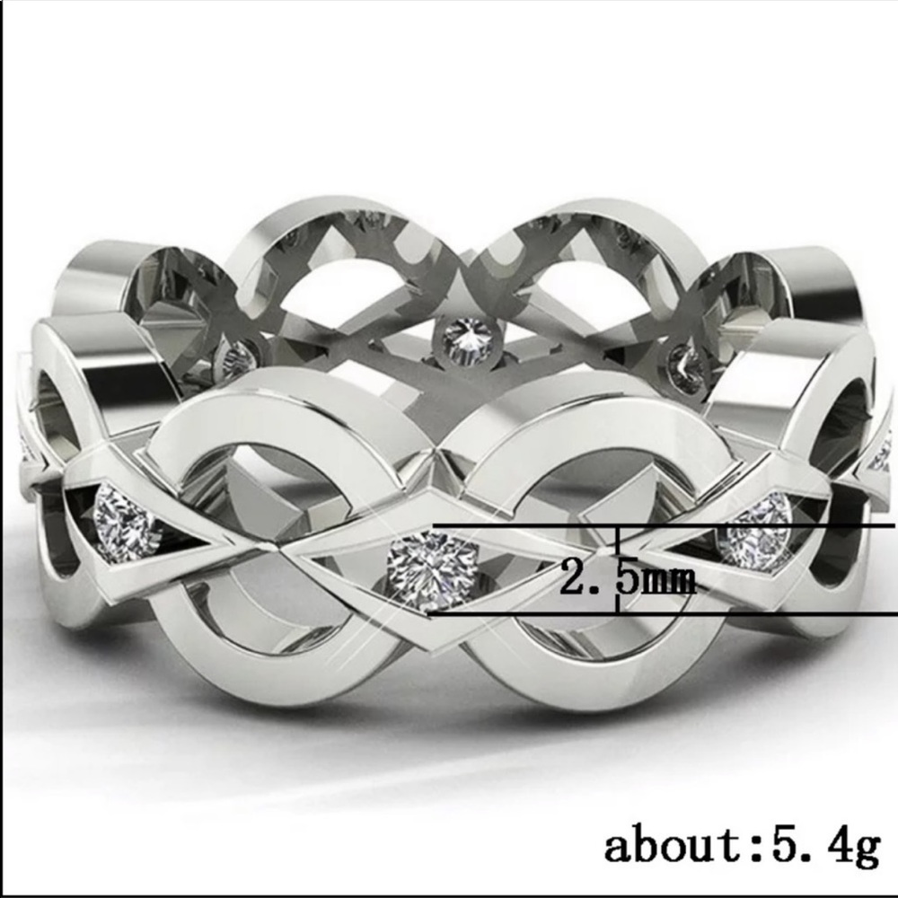 New Women’s 925 Silver Diamond Ring - Picture 4 of 4